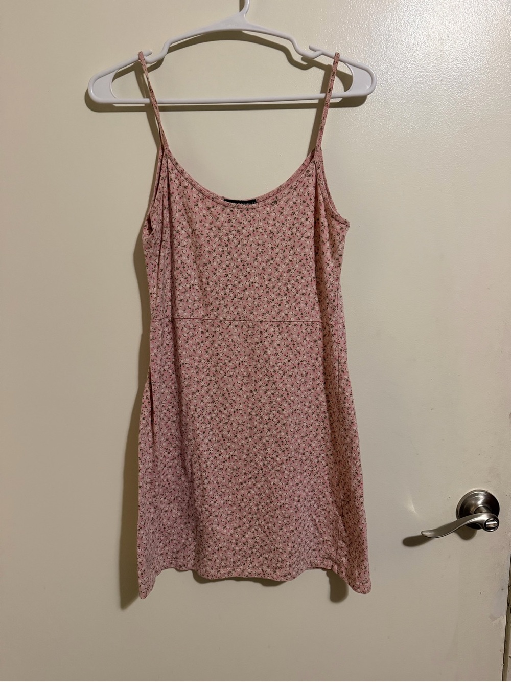 Brandy Melville Pink Mini Floral Slip Dress